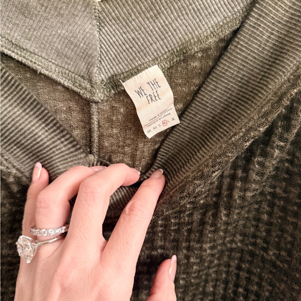 Free People Olive Green Women's Sweater - Picture 2 of 3